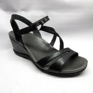 NWOT Dansko Addyson Wedge Sandal for Women SZ 37 Black
